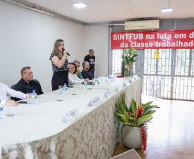 Posse da nova diretoria do SINTFUB. 02/01/2026 Foto: Beto Monteiro/Ascom GRE UnB